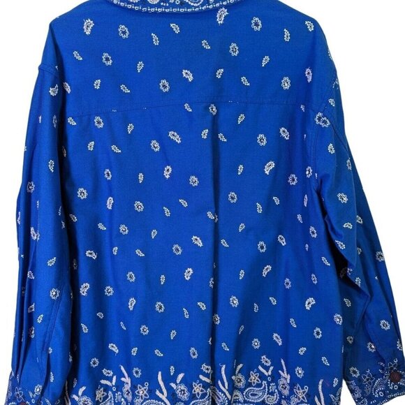 Quacker Factory Women Plus size 1X Rhinestone Handkerchief Lightweight Jacket - Picture 16 of 16